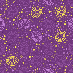 Seamless abstract pattern. Beautiful texture for textile or paper print. Vector illustration. Cute colorful background.