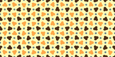 Seamless pattern with organic shapes. Beautiful texture for textile, paper print, scrapbooking or wallpaper. Vector illustration. Cute colorful trendy background.