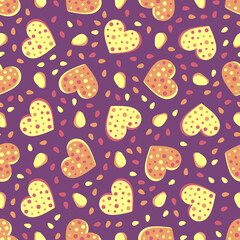 Seamless abstract pattern. Beautiful texture for textile or paper print. Vector illustration. Cute colorful background.