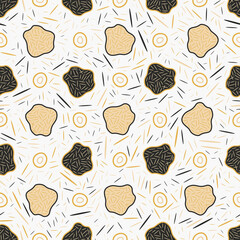 Seamless abstract pattern. Beautiful texture for textile or paper print. Vector illustration. Cute colorful background.