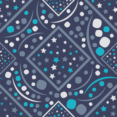 Seamless abstract pattern. Beautiful texture for textile or paper print. Vector illustration. Cute colorful background.