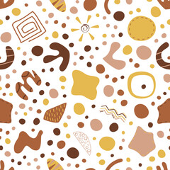 Seamless abstract pattern. Beautiful texture for textile or paper print. Vector illustration. Cute colorful background.