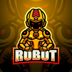 Robot mascot esport logo design