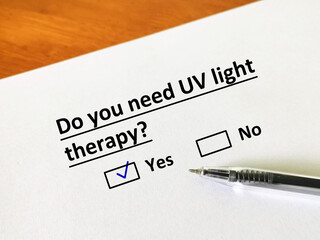 Obraz premium Questionnaire about dermatology