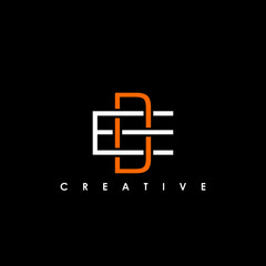 ED, DE Letter Initial Logo Design Template Vector Illustration