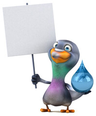 Fun pigeon - 3D Illustration