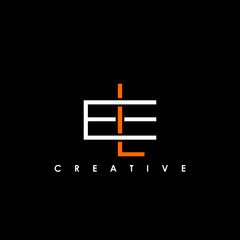 EL, LE Letter Initial Logo Design Template Vector Illustration - obrazy, fototapety, plakaty