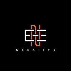 Obraz premium EN, NE Letter Initial Logo Design Template Vector Illustration