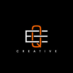 EQ, QE Letter Initial Logo Design Template Vector Illustration