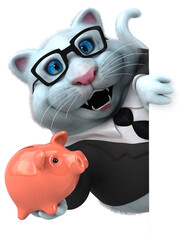 Fun cat - 3D Illustration