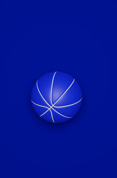 Blue Basketball on a blue background