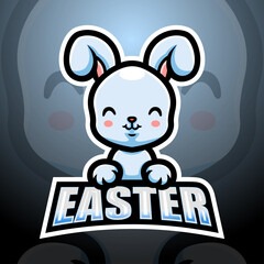 Easter bunny mascot esport logo design