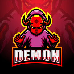 Demon mascot esport logo design