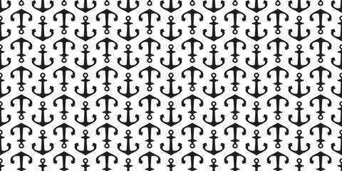 Anchor seamless pattern vector boat helm pirate maritime Nautical scarf isolated sea ocean repeat wallpaper tile background simple illustration design