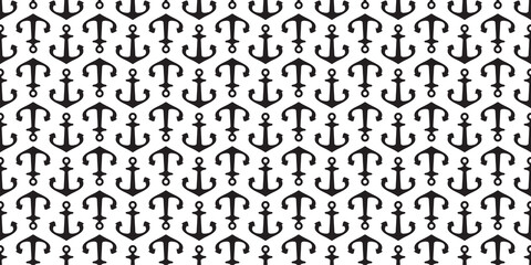 Anchor seamless pattern vector boat helm pirate maritime Nautical scarf isolated sea ocean repeat wallpaper tile background simple illustration design