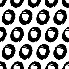 Seamless pattern with sketch circles shape