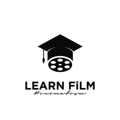 Learn Studio Movie Video Cinema Cinematography Film Production logo design vector icon illustration Isolated White Background