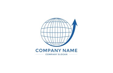 World globe finance business logo template