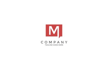 Fototapeta premium Initial Letter M Simple Modern Logo
