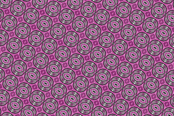 Colorful African fabric - Seamless pattern, illustration 