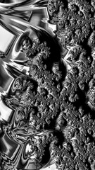 Ornate black and white 3D background