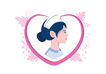 Healthcare and Medical Equipment Icons in Form of Heart Illustration Pack of Thanksgiving To All Medical Assistants For Fighting with Coronavirus and Saving Lots of Lives