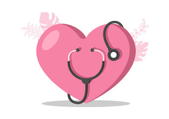 Healthcare and Medical Equipment Icons in Form of Heart Illustration Pack of Thanksgiving To All Medical Assistants For Fighting with Coronavirus and Saving Lots of Lives
