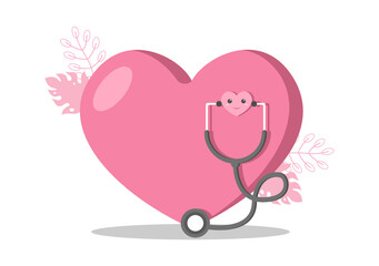 Healthcare and Medical Equipment Icons in Form of Heart Illustration Pack of Thanksgiving To All Medical Assistants For Fighting with Coronavirus and Saving Lots of Lives