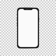 Smartphone mockup isolated on transparens background. For game design, smartphone mobile application presentation or portfolio mockups.