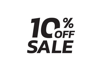 Fototapeta premium 10 percent price off icon, label or tag for sale. Discount badge or sticker design. Vector illustration.