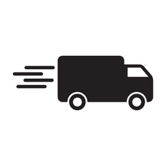 Fast shipping delivery truck. Vector illustration for apps and websites