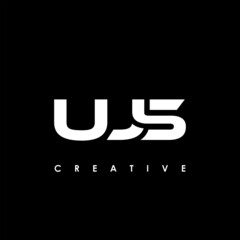 UJS Letter Initial Logo Design Template Vector Illustration