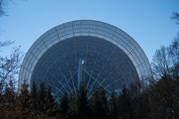 The rear view of the radio telescope in Effelsberg
