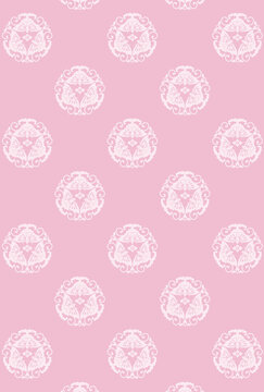 平安有職文様_三連蝶唐草丸（みつらちょうからくさのまる）_壁紙・カラー