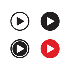 Play buttons vector icon