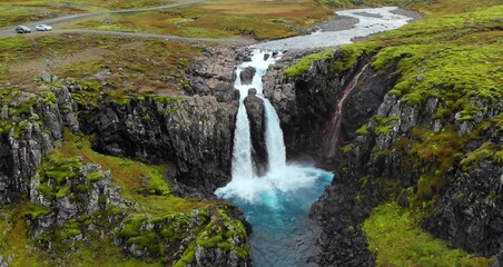 Naklejka na ściany i meble Glaciers and Mountains and Valleys of Iceland