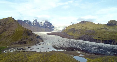 Fototapeta na wymiar Glaciers and Mountains and Valleys of Iceland