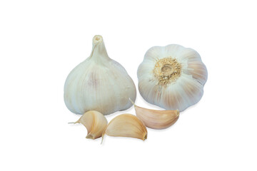 Garlic isolated on white background.
