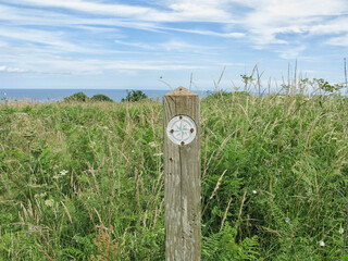 Sign footpath coastal way