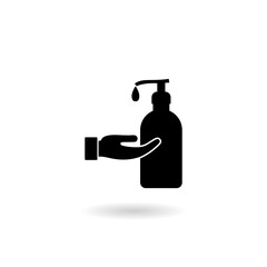 Hand soap icon with shadow