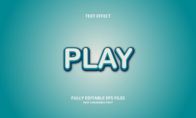 editable text effect - play text style