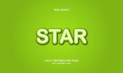 editable text effect - star text style