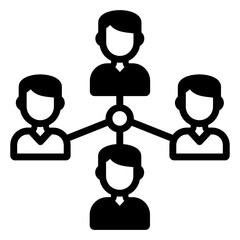 
Users group denoting solid icon of team hierarchy 

