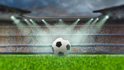 Fototapeta premium a soccer ball in the stadium