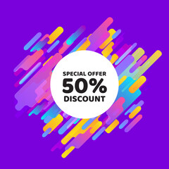 Modern style background with rounded shapes.