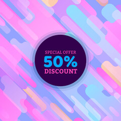Modern style background with rounded shapes.