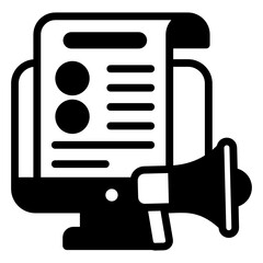 
Solid icon of social media manager, premium download

