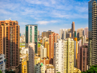 Fototapeta na wymiar Hong Kong skyscrapers, Central district