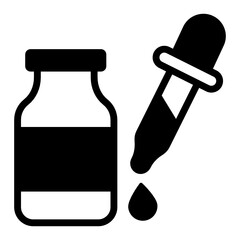 
A syrup bottle with dose, solid icon

