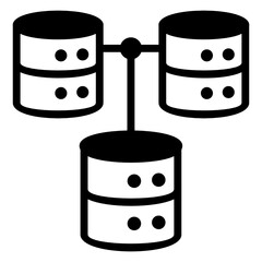 
Team icon in glyph design icon 

